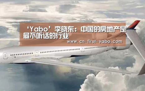 ‘Yabo’李晓东:中国的房地产是最不听话的行业(图1) 亚博体育官网